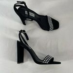 Steve Madden Popular Studded Square Toe Heeled Sandal in Black Size 8 Photo 0