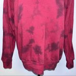 PINK - Victoria's Secret PINK VICTORIA’S SECRET Red Tie Dye Boatneck Graphic Sweatshirt XS Photo 2