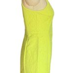 Banana Republic x Milly Tennis Ball Neon Yellow Textured Shift Dress Size 6 Photo 3
