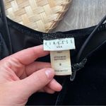 Vintage Y2K velvet butterfly‎ embroidered spaghetti strap mini dress Black Photo 4