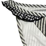 Aerie NWT American Eagle Seersucker Stripe Ruffle Bikini Bottom Black White Sz S Photo 1