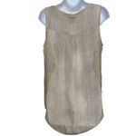 Eileen Fisher Hazy Printed Silk Crepe V-Neck Bone Button Front Top EUC Medium Photo 4