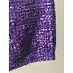Vintage Small Partique Disco All over Sequin Purple Tank Top Party Club ILGQU Photo 5
