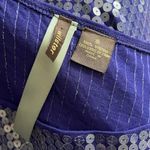 Wilster Sequin Purple Draped Top Photo 4