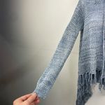 Love Stitch Blue Knit Women's Sweater open front cardigan long sleeve Medium Photo 5