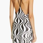 Simon Miller Women’s Black Zebra Sequin Mini Dress Size 8 Photo 2