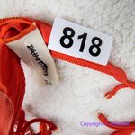 New! Set! Zulu & Zephyr Free People Tie Curve Brief Bikini, size 4‎ Orange Photo 10
