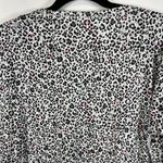 Victoria's Secret  Black White Animal Leopard Long‎ Sleeve Sleep Shirt Sz M NWT Photo 6