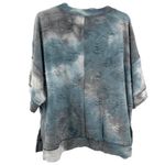 easel  S blue gray tie dyed short sleeve sweatshirt distressed oversized casual Photo 1