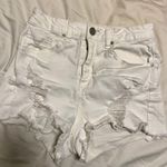 Refuge White Ripped Shorts Photo 1