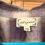 Cloth &portrait gray Plaid Long Sleeve Shirt Dress XXL like new White Photo 1