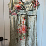 Maurice's Vintage Y2K  Satin‎ Floral Oriental Babydoll Knee Length Floral Dress 18 Photo 0