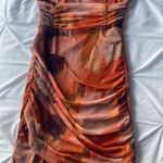 Pretty Little Thing Abstract Print Strapless Dress Photo 0