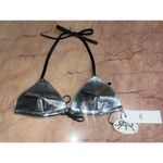 RTA Bralette Top in Mirror Medium New Womens Metallic Cropped Bra Silver Photo 5