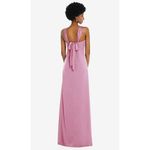 Dessy Collection Draped Satin Grecian Column Gown With Convertible Straps Pink Size 00 Photo 11