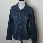 Bernie dark denim jean jacket size small Blue Photo 1