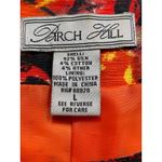 Birch Hill Women's Floral Silk Blend Blazer Size L Pockets Old Money Art to Wear Red Size L Photo 3