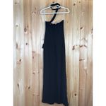 Lulus NWT  Seraphina Black Asymmetrical Column Maxi Dress Dinner Gala Size S Photo 6