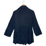 CAbi Top Womens M Shacket Chambray Tabbed Sleeve Button Up Pocket Denim Blue Photo 2