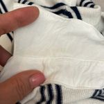 Joie White with Navy Blue Stripes Long Sleeve Sweater with White Collar Size XS Photo 9