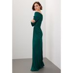 Zac Posen Emerald Green Off Shoulder Cocktail Maxi Formal Gown 10 Photo 1