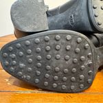 TOD'S Gomma Ankle Leather Boots Black Gold Buckle Sz EU40 Photo 15