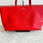 Valentino Garavani Trapeze Rockstud Shoulder Tote Red Grained Calfskin Leather Photo 3