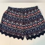 Just Be Dressy Blue and Pink Design Pattern Shorts Photo 1