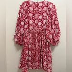 Daughters of India Kyra Mini Dress Balloon Sleeve in Saffron Floral Red Size XS Photo 3
