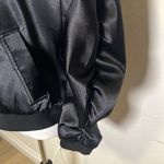 Gabrielle Union NY & Co. Black Satin Off the Shoulder Bomber Jacket (M) EUC Size M Photo 1