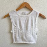 Babaton Aritzia Pointelle Tank Top White Knit Small S Photo 2