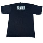 NFL Vintage Seattle Seahawks Graphic Black Blue T-shirt Photo 1