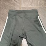 Adidas  Grey White Racer Stripe Cropped Climalite Leggings Activewear Medium Photo 8