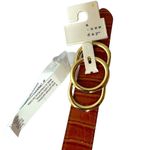 A New Day Women's Cognac & Gold Triple Plaque Belt Size Small NEW! Photo 2