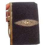 NWOT River wallet genuine stingray skin Black Photo 2