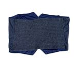 Aakaa Smocked Denim Western Sweetheart Neckline 100% Cotton Tube top Size Medium Photo 1