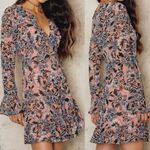 For Love & Lemons Blush Paisley Long Sleeve Gracie Dress Size Small Photo 8