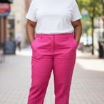kim rogers Women's Fuchsia Casual Capris Pants Photo 0