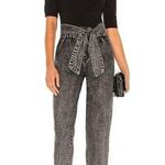 BLANK NYC NEW When in Rome Denim High Rise Paper Bag Waist Black Cropped Jeans 26 Photo 0