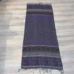 Pashmina  purple silver patterned fringe scarf Photo 4