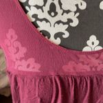 DKNY JEANS Burgundy Flower Design Top Size M Photo 2