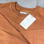 NWT Pull&Bear Crew Neck Sweatshirt Organic Cotton Orange Size M Photo 5