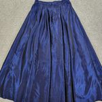 J.R. Nites by Caliendo Taffeta Maxi Skirt Womens 10 Blue Pleated A Photo 10