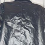 Romwe  Faux Leather Black Cropped Biker  Jacket Photo 8