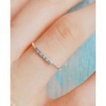 Boutique NEW Women's Dainty White Gold-Plated S925 LOVE Bar Band Ring Size 7 Photo 12
