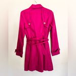 Black Rivet  Deep Berry Trench Coat Jacket Women’s Size Medium Photo 4