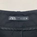 ZARA  Black High Rise Pleated Front Relaxed Leg Trouser Pant S Photo 3