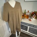 Charlie Paige Tan Sweater Poncho – One Size Photo 2