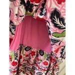 Anthropologie  x Maeve Tiered Printed Mini Dress large EMBROIDERED SQUIGGLE Photo 4