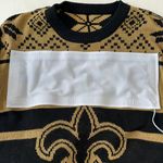 NFL New Orleans Saints Light Up Ugly‎ Christmas Sweater Holiday Womens Medium Black Photo 5